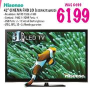 Hisense Cinema FHD 3D LED TV-42"