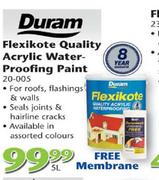 Duram Flexikote Quality Acrylic Waterproofing Paint-5L