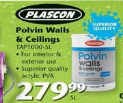 Plascon Polvin Walls & Ceilings-5L