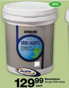 Bennetons Acrylic PVA White-20 Ltr Each