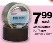 Clear/Coffee Buff Tape-48mm x 50m