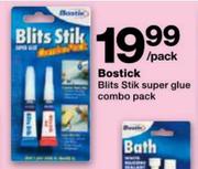 Bostick Blits Stik Super Glue Combo Pack-Per Pack