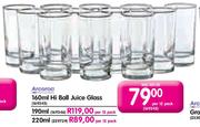220ml Hiball Juice Glass-Per 12 Pack