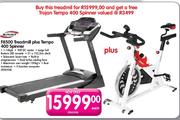 Spirit Treadmill+Tempo 400 Spinner-F8500