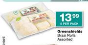 Greenshields Braai Rolls Assorted-6 Per Pack
