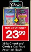 Checkers' Choice Cat Food-3 x 385gm