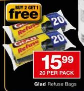 Glad Refuse Bags-20 Per Pack