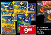 Amila Powdered Drinks/Ice Teas Assorted-5x45g