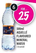 Aquelle Flavoured Mineral Water-6 x 500ml