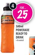 Powerade Ready to Drink-4 x 500ml