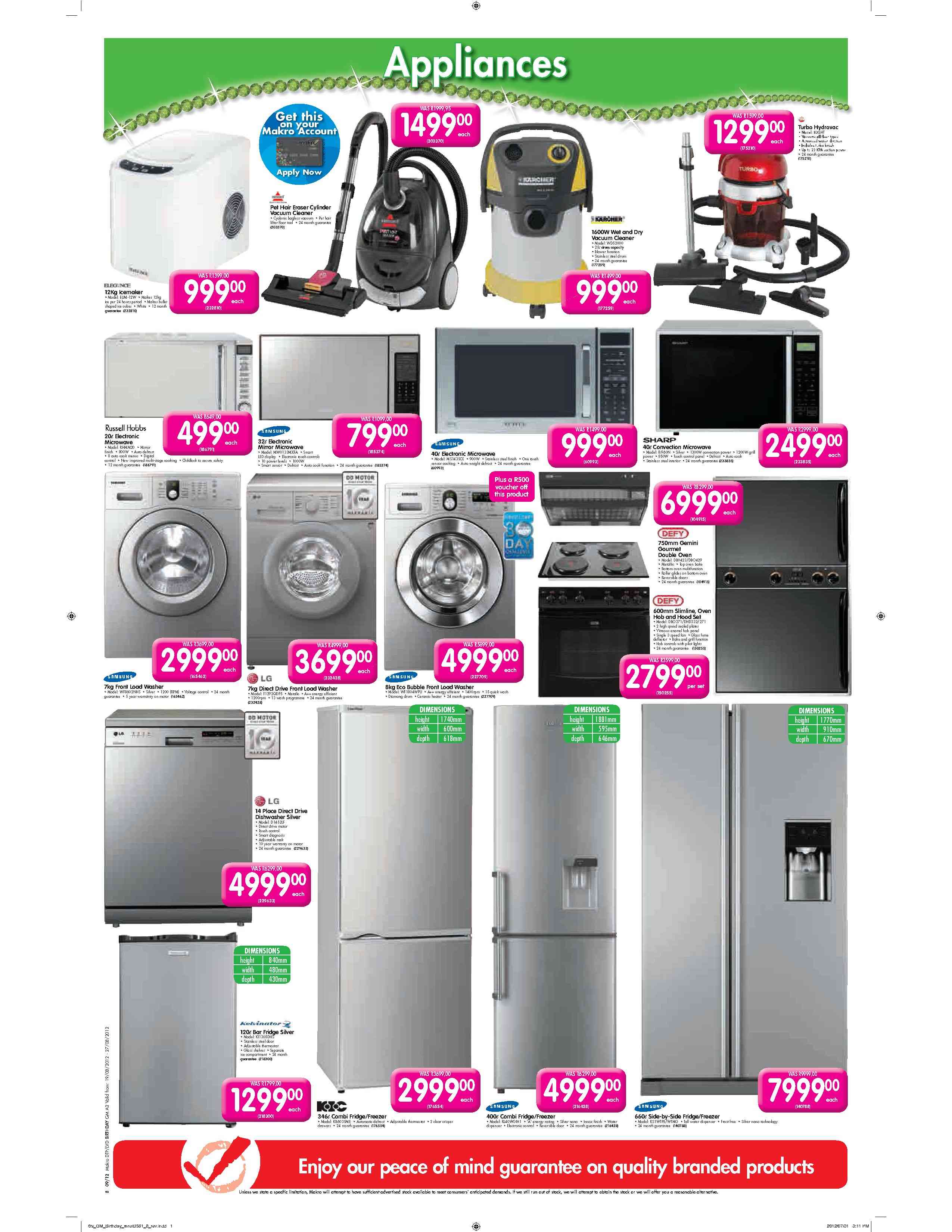 Special Defy Gemini Gourmet Double Oven700mm Each — www.guzzle.co.za
