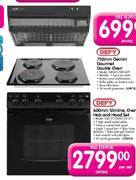 Defy Slimline,Oven Hob And Hood Set-600mm Per Set