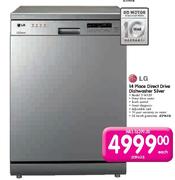 LG 14 Place Direct Drive Dishwasher Silver-Each