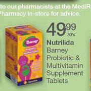 Nutrilida Barney Probiotic & Multivitamin Supplement Tablets-30's