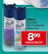 Glade Secrets Air Freshner-180ml Each 