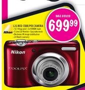 Nikon L25 Red Coolpix Camera