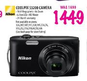 Nikon Coolpix S3200 Camera