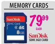 SanDisk SDHC Card-8GB each
