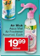 Air Wick Aqua Mist Air Freshener Assorted-345ml Each 