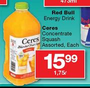 Ceres Concentrate Squash Assorted-1.75l 