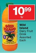 Wild Island Dairy Fruit Drink Assorted-1l Each