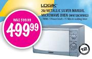 Logik Metallic Silver Manual Microwave Oven-20Ltr(MM720CWW02)