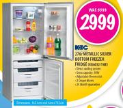 KIC Metallic Silver Bottom Freezer Fridge-276Ltr(KB6032/1ME)