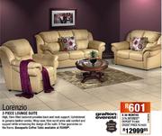 Lorenzio 3 Piece Lounge Suite