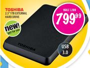 Toshiba 2.5" External Hard Drive-1TB