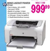 HP Mono Laserjet Printer (P1102)