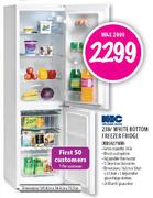 KIC White Bottom Freezer Fridge-238Ltr(KB5027WH)