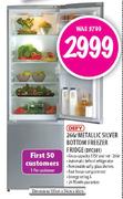 Defy Metallic Silver Bottom Freezer Fridge-266Ltr(DFC381)