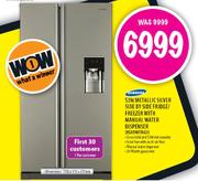 Samsung Metallic Silver Side by Side Fridge/Freezer with Manual Water Dispenser-539Ltr(RSA1WTMG1)