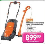 Flymo 1000W Lawnmower and 230W Trimmer Combo