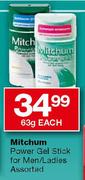 Mitchum Power Gel Stick for Men/Ladies-63gm Each
