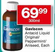 Gaviscon Antacid Liquid Original/Peppermint/Aniseed-300ml Each