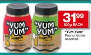 "Yum Yum" Peanut Butter - 800gm Each