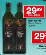 Monteverde Ekstra Suiwer Olyfolie - 750ml Elk