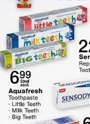 Aquafresh Toothpaste Little Teeth/Milk Teeth/Big Teeth-50ml Each