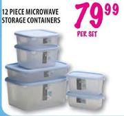12 Piece Microwave Storage Containers-Per Set