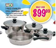 Aloe Stainless Steel Cookware Set-7 Piece
