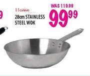 Home Stainless Steel Wok-28cm