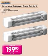Rechargeble Emergency Power Out Light - 2 x 8W Tubes