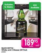 Black Bottle Whisky And 2 Glasses Gift Pack-750ml