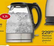 Platinum Koordlose Glasketel-1.7l Elk
