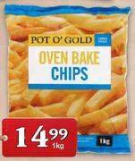 Pot O' Gold Straight Cut/Ovenbake Frozen Chips-1kg