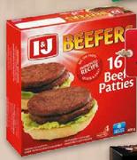 I & J Beefer Burgers-800gm
