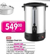 Aro Stainless Steel Urn-20l Each