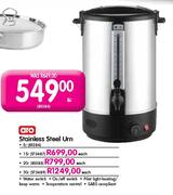 Aro Stainless Steel Urn-30l Each