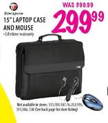Targus 15" Laptop Case And Mouse Each